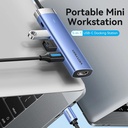 Vention Hub Type-C 5 in 1 con 3 Porte USB, 1 HDMI, 1 USB-C PD 0,15 mt Blue Aluminum Alloy Type TGESB