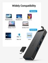 Vention Hub Type-C 5 in 1 con 4 Porte USB 3.0, 1 Micro-USB Black TGKBB