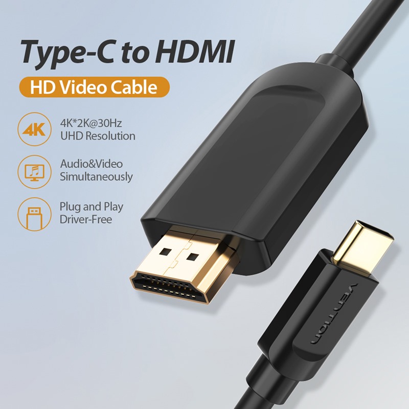 Vention Cavo Dati HDMI to Type-C 1m Black CGUBF