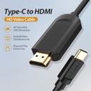Vention Cavo Dati HDMI to Type-C 1m Black CGUBF