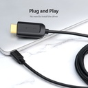 Vention Cavo Dati HDMI to Type-C 1m Black CGUBF