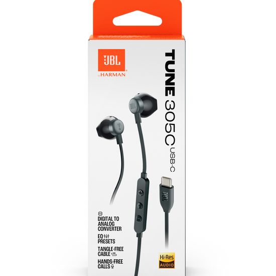 JBL Auricolari Type-C Tune 305C black JBLT305CBLK