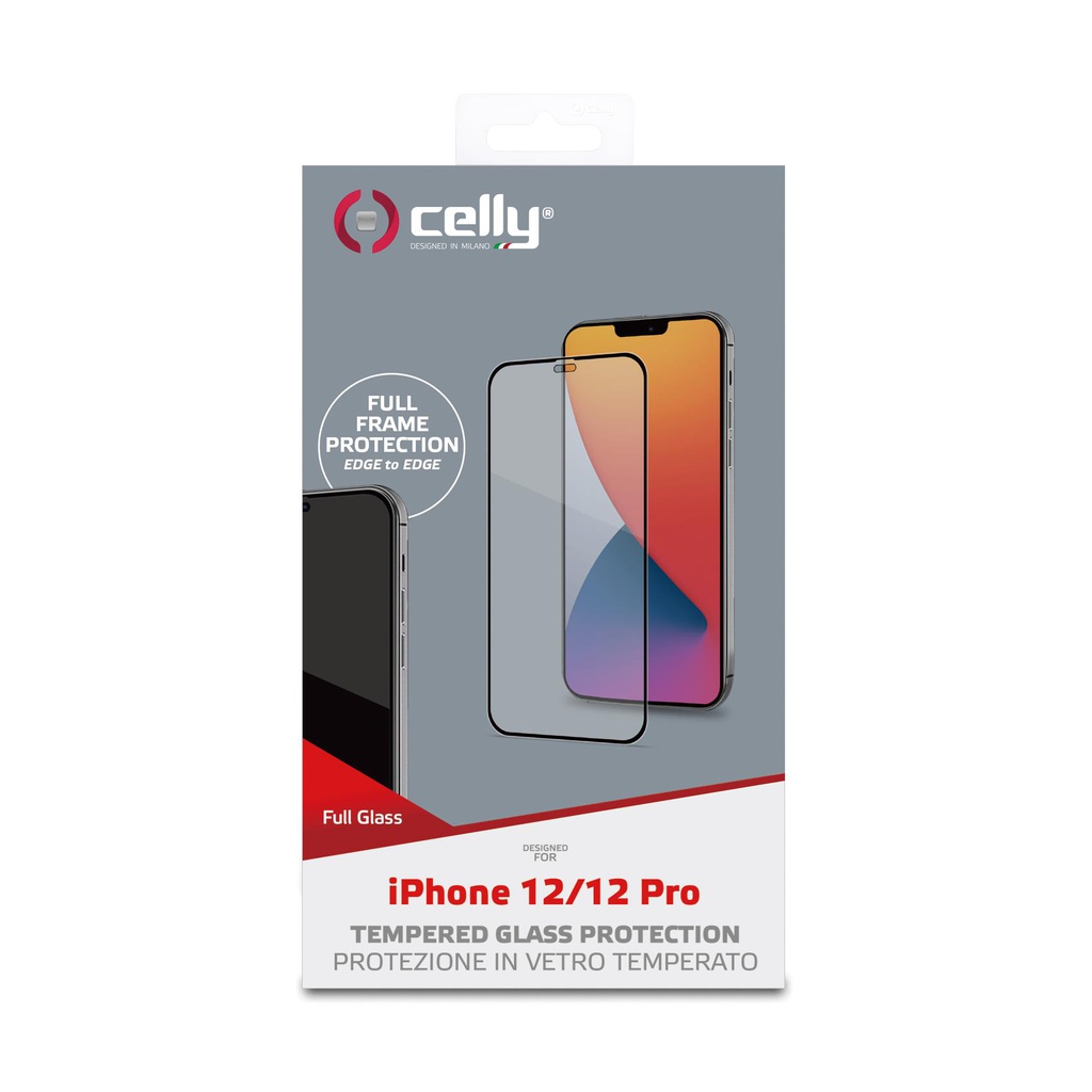 Pellicola Celly iPhone 12 iPhone 12 Pro Full Glass FULLGLASS1004BK