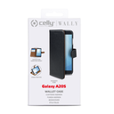 Custodia Celly Samsung A20s wallet case black WALLY880