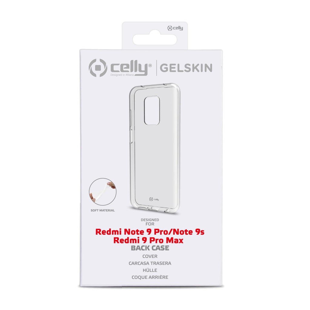 Custodia Celly Xiaomi Redmi Note 9 Pro Redmi Note 9 Pro Max Redmi Note 9S cover tpu trasparente GELSKIN921