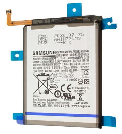 Samsung Batteria service pack Note 20 SM-N980F, Note 20 5G SM-N981B EB-BN980ABY GH82-23496A