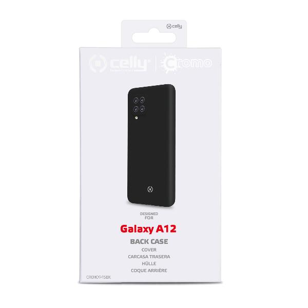 Custodia Celly Samsung A12 cover cromo black CROMO945BK