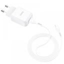 Caricabatteria USB Hoco 2.1A + cavo Lightning white N2.L