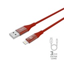 Cavo dati Lightning Celly 3mt red USBLIGHTCOL3MRD