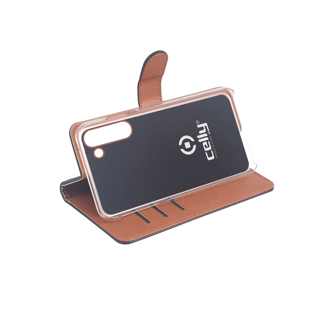 Custodia Celly Samsung Note 10 wallet case black WALLY874