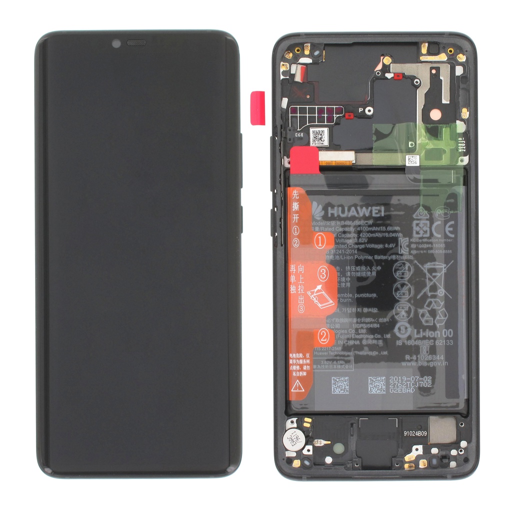 Display Lcd Huawei Mate 20 Pro Black Leather con batteria 02352GTH