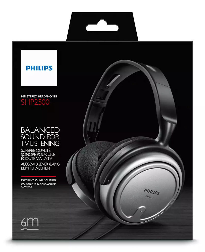 Cuffia TV Philips SHP2500/10 con filo 6mt per interni