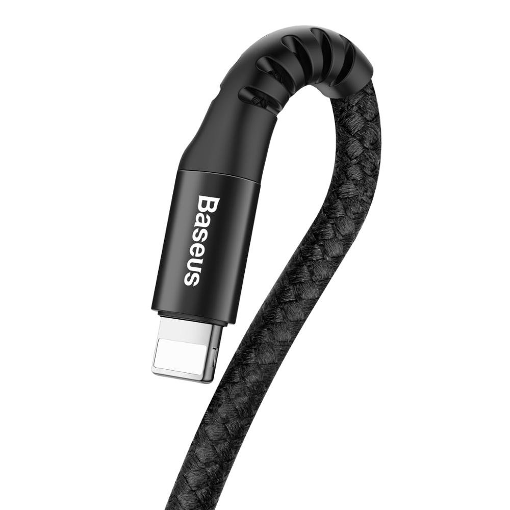 Cavo dati lightning Baseus fish eye spring 2A 1mt CALSR-01 black
