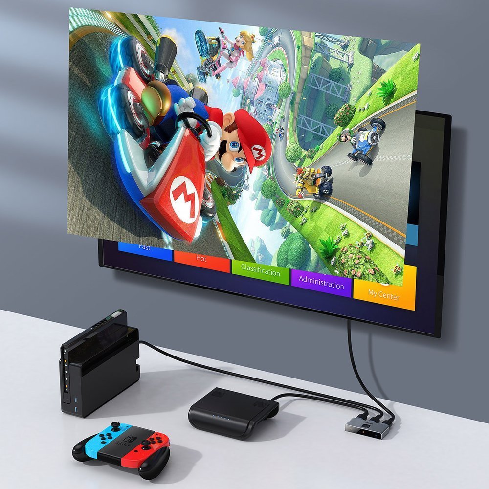 Splitter HDMI Baseus matrix switch 4K grey