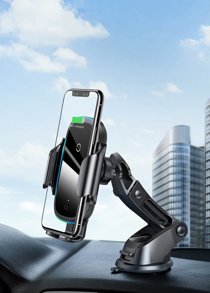 Supporto auto Baseus con ricarica wireless WXHW03-01 black