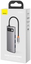Hub USB-C Baseus 6 in 1 con 3 USB 3.0, 1 HDMI, 1 RJ45, 1 PD CAHUB-CW0G grey