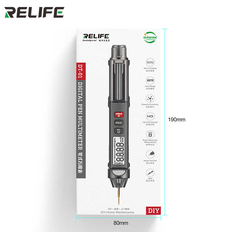 Multimetro Relife DT-01 mini portable a penna digitale 