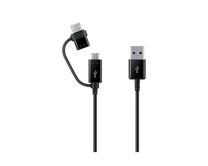 Caricabatteria auto USB Samsung EP-L1100WBEGEU 15W 2 porte + cavo black