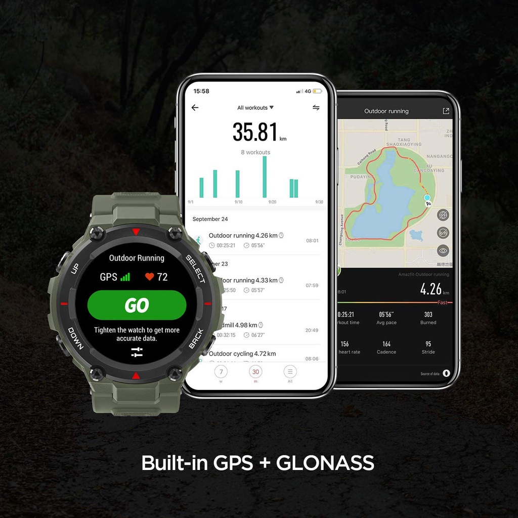 Amazfit T-Rex smartwatch army green W1919OV1N