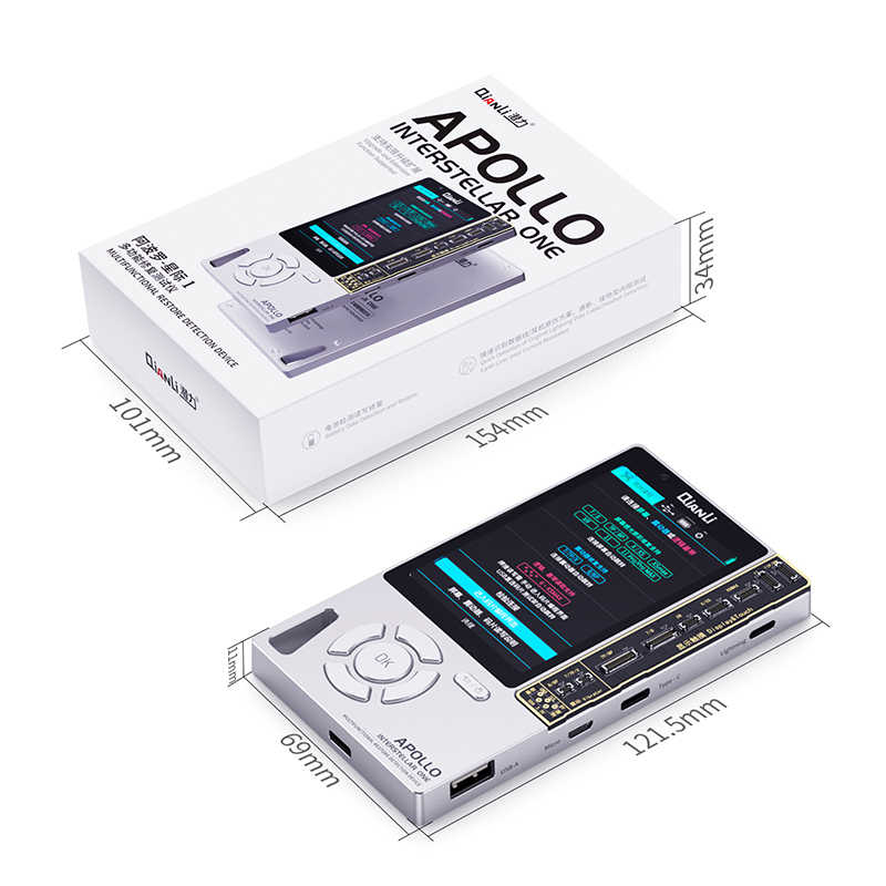 QianLi Apollo Interstellar One programatore per iPhone LCD EEPROM truetone, tester batteria, vibrazione e cavi dati
