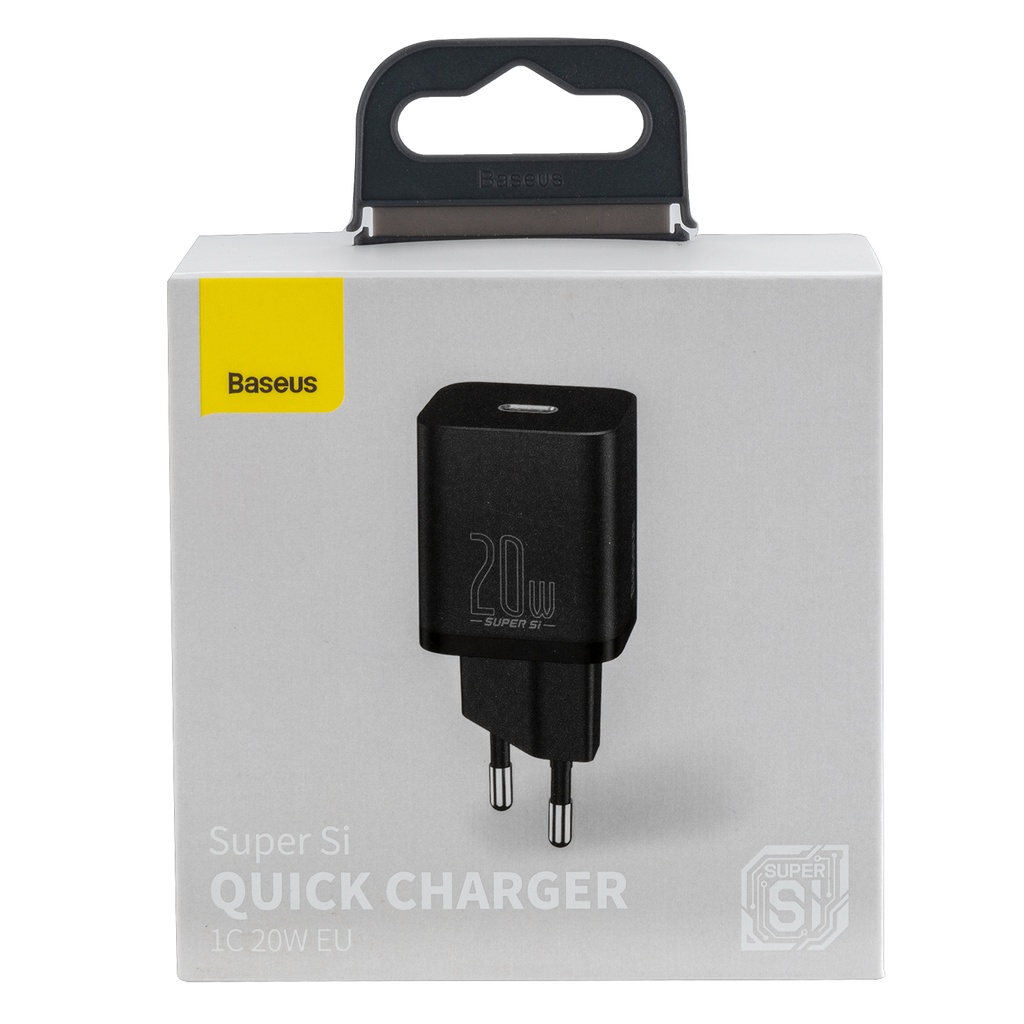 Caricabatteria USB-C Baseus 20W super-si QC CCSUP-B01 black