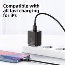 Caricabatteria USB-C Baseus 20W super-si QC CCSUP-B01 black