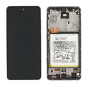 Display Lcd Samsung A52 SM-A525F A52 5G SM-A526B white con batteria GH82-25229D GH82-25230D
