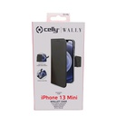 Custodia Celly iPhone 13 Mini wallet case black WALLY1006