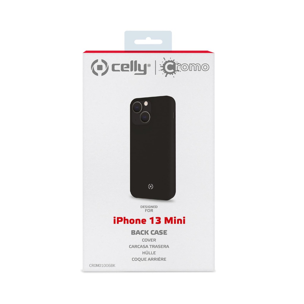 Custodia Celly iPhone 13 Mini cover cromo black CROMO1006BK