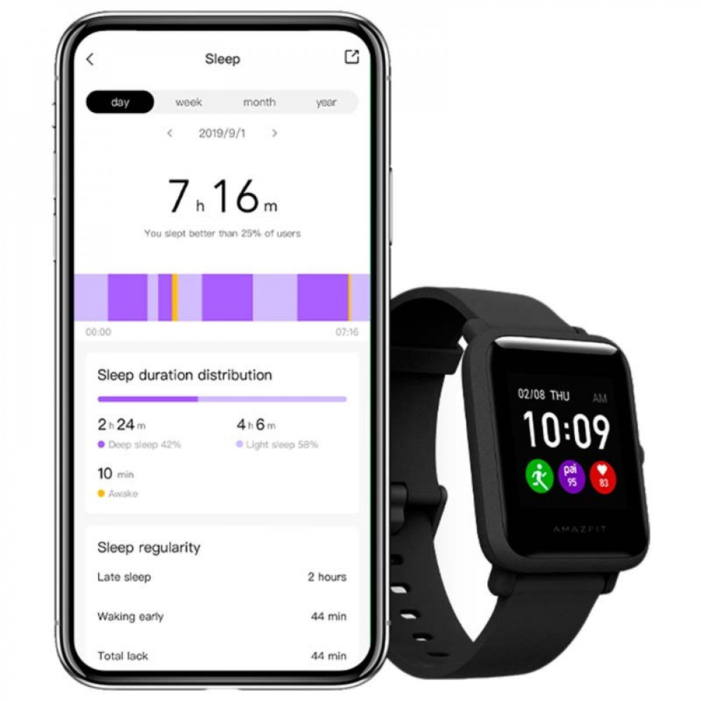 Amazfit BIP S Lite smartwatch black W1823OV1N