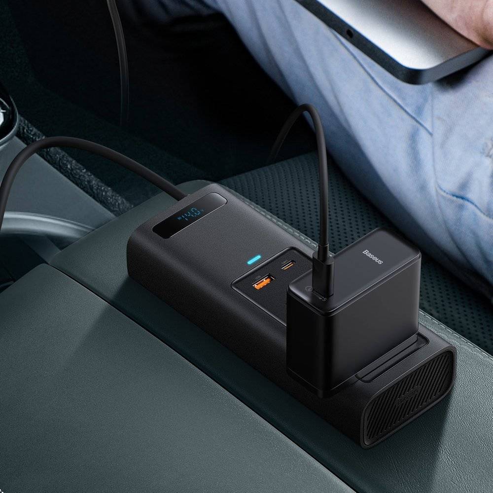 Caricabatteria auto Baseus 150W In-car Inverter (220V CN/EU) CRNBQ-A01 black