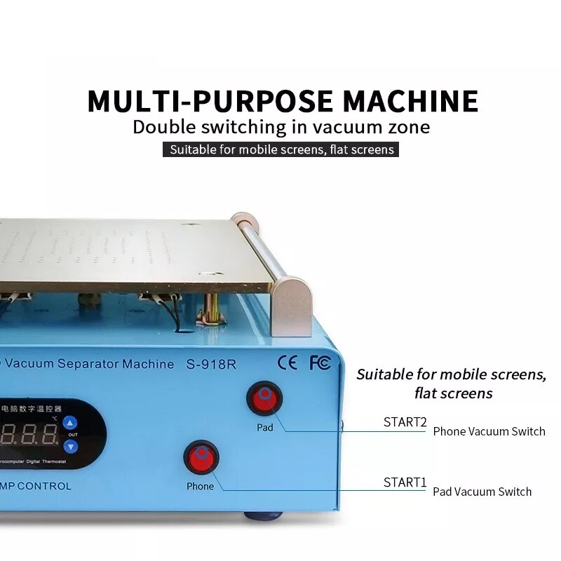Sunshine S-918R vacuum separator big size lcd machine