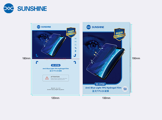 Sunshine SS-075B pellicola TPU hydrogel film anti-blue high-quality conf. 50 pcs