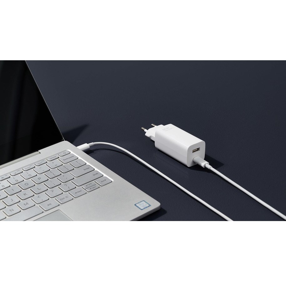 Xiaomi Mi 65W Gan tech Caricabatteria USB fast charger 2 porte USB + USB-C white BHR5515GL