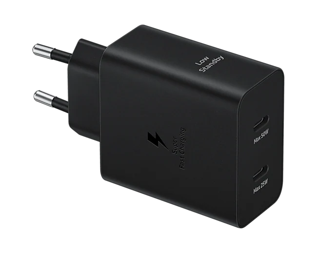 Samsung Caricabatterie 50W 2 porte (USB-C) con cavo Type-c to Type-c black EP-T5020XBEGEU