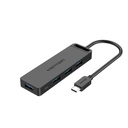 Vention Hub Type-C 5 in 1 con 4 Porte USB 3.0, 1 Micro-USB Black TGKBB