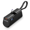 Vention Power Bank 4800mAh 22.5W Foldable Type-C with Data Cable Lightning Black FHQB0