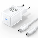 Vention Charger 20W USB-C GaN with Data Cable Type-C to Type-C 1 mt White TZ-FEPW0-EU-01