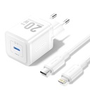 Vention Charger 20W USB-C GaN with Data Cable Type-C to Lightning 1 mt White TZ-FEPW0-EU-02