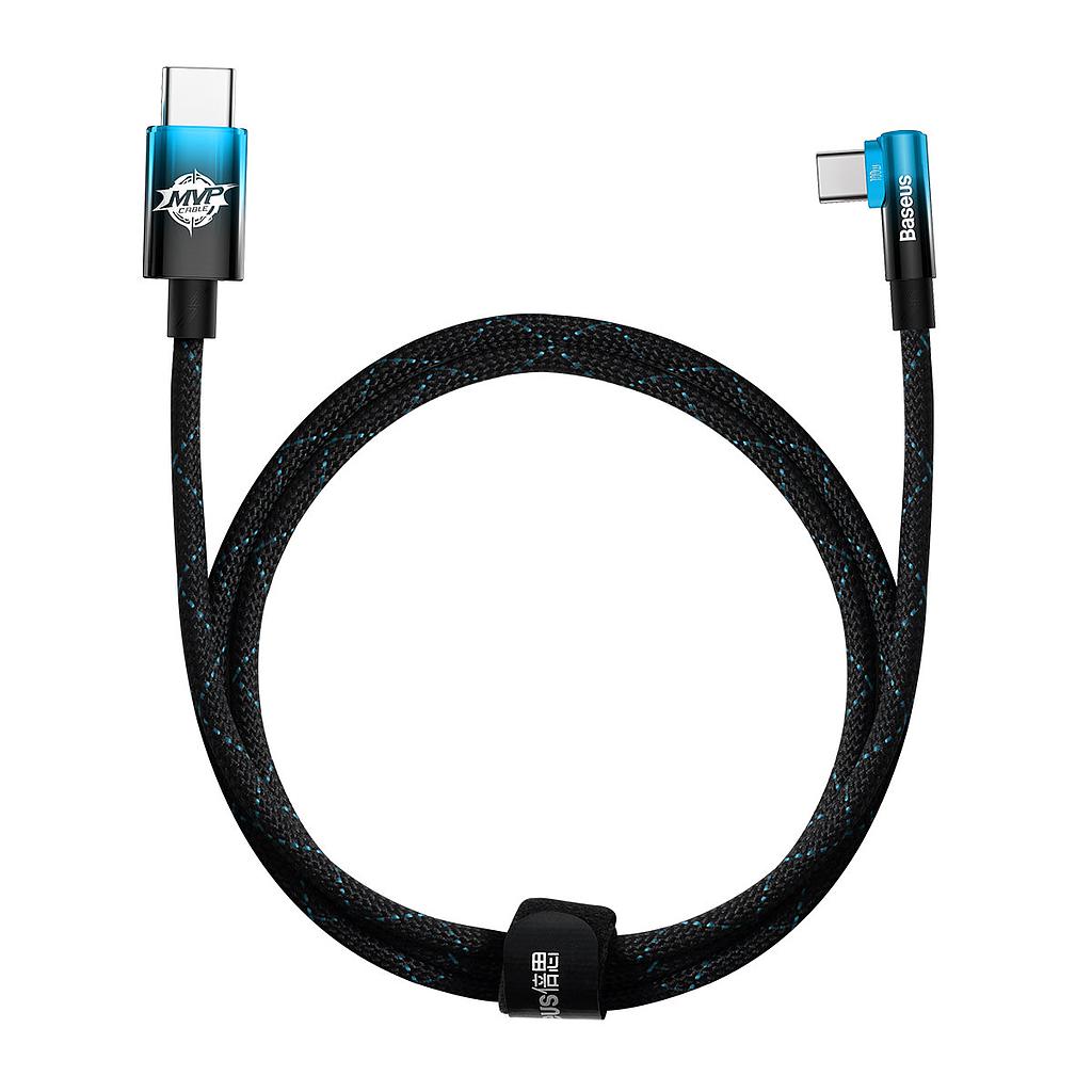 [6932172612467] Baseus Data Cable Type-C to Type-C 100W 1mt MVP 2 Elbow-shaped blue CAVP000621