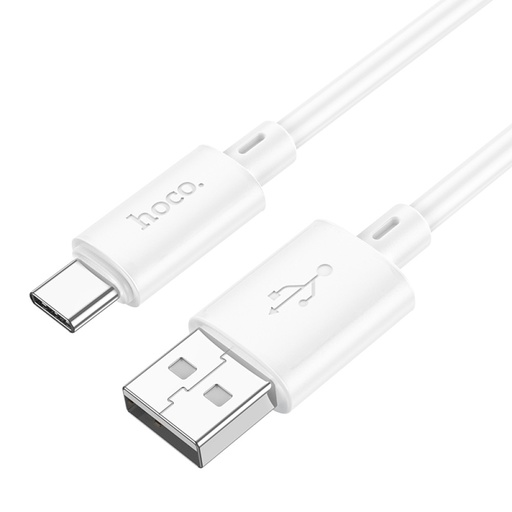 [6931474783356] Hoco Data Cable Type-C 3A fast charging 1mt PVC white X88