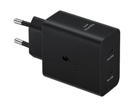 [8806095720838] Samsung Caricabatterie 50W 2 porte (USB-C) con cavo Type-c to Type-c black EP-T5020XBEGEU